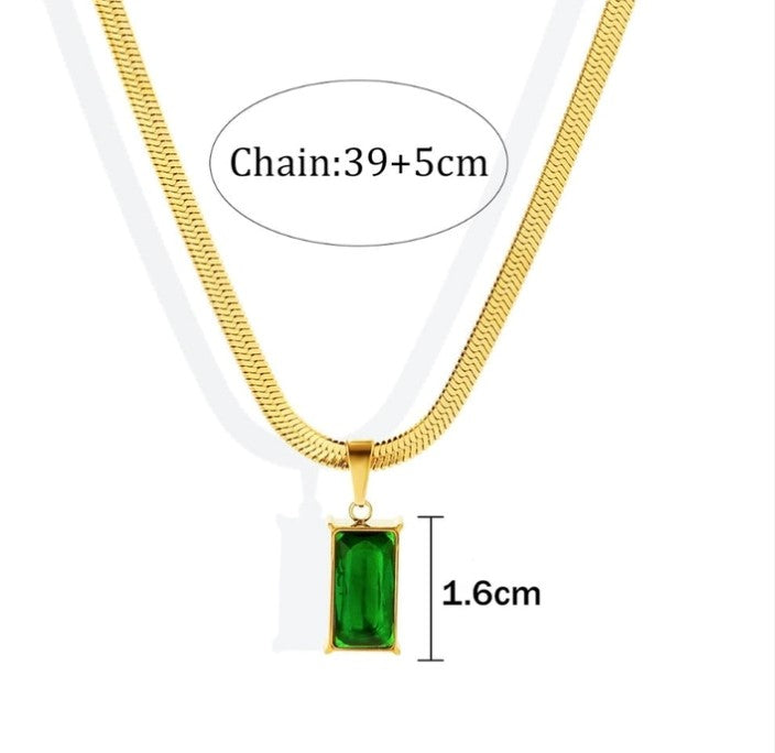 Emerald Pendant Necklace