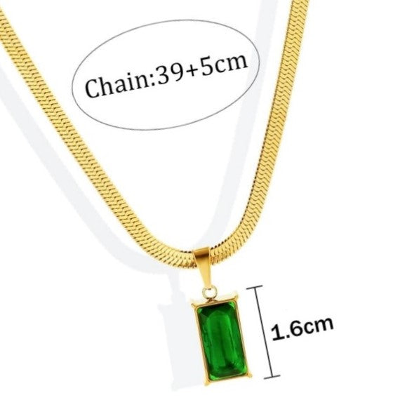 Emerald Pendant Necklace