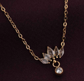 Lotus Gold Necklace