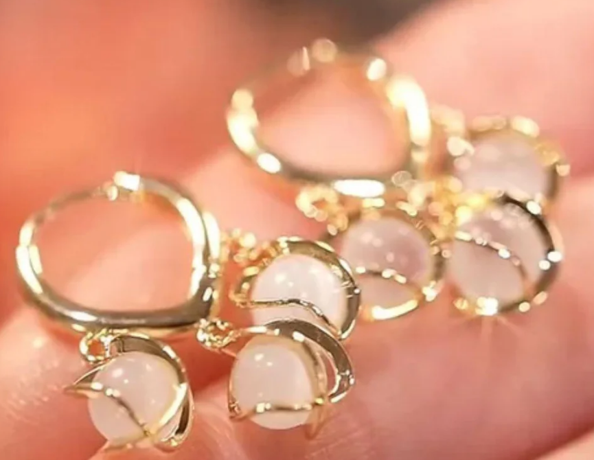 Cozy Crystal Hoop Earrings