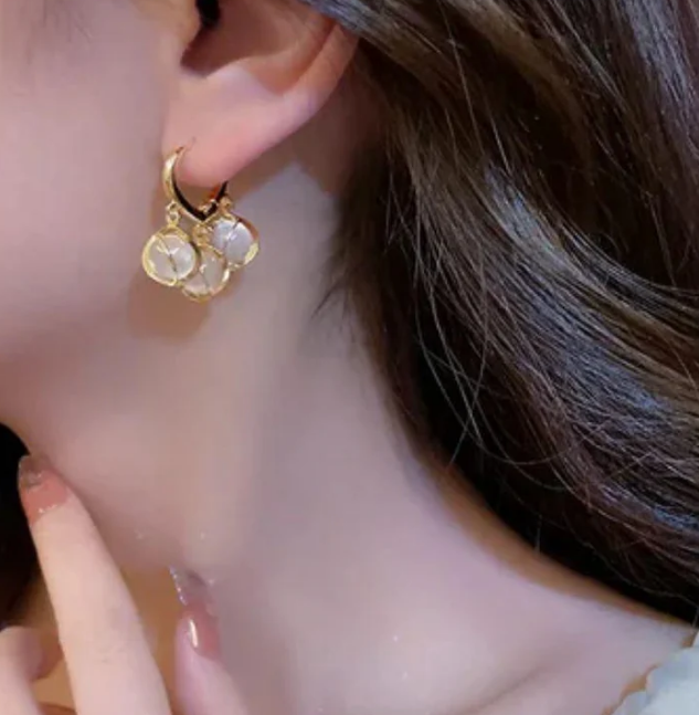 Cozy Crystal Hoop Earrings