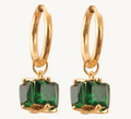 Green Hoop Earring