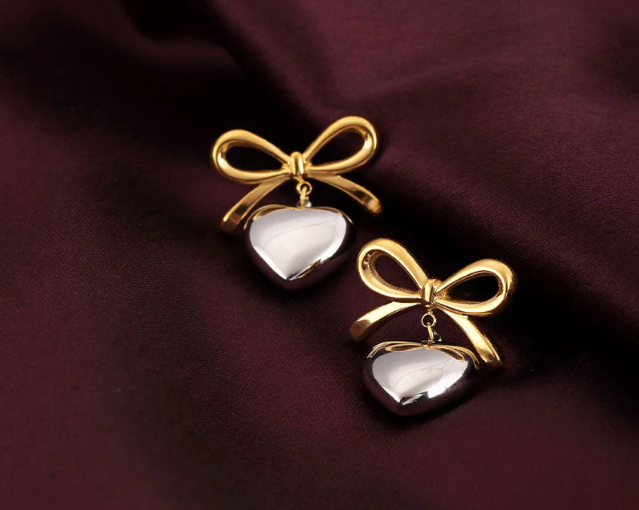 Two Hearts Earrings