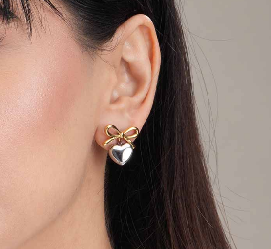 Two Hearts Earrings