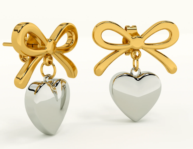 Two Hearts Earrings