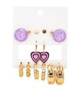 Set of Earrings Purple