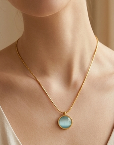 Blue Delicate Love Necklace
