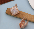 Rose Gold Square Earrings