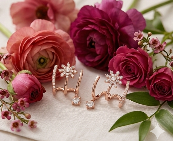 Embrace Rose Earrings