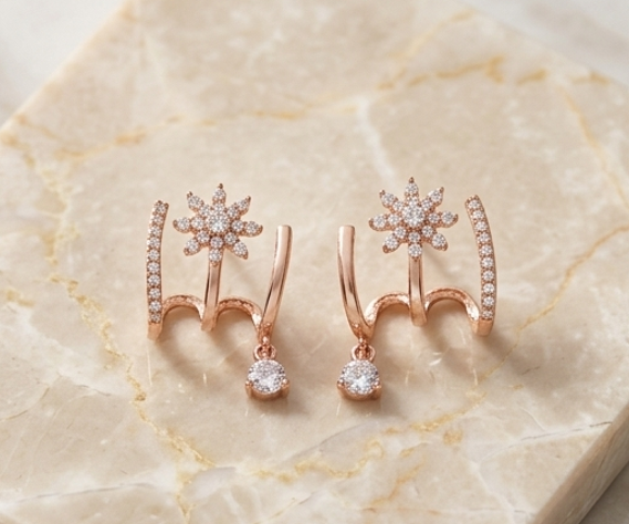 Embrace Rose Earrings