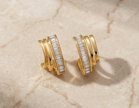 Gold Hoops Earrings