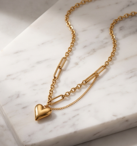 Hear Layer Necklace
