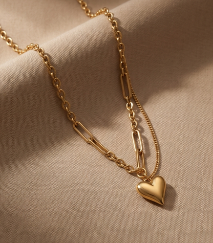 Hear Layer Necklace