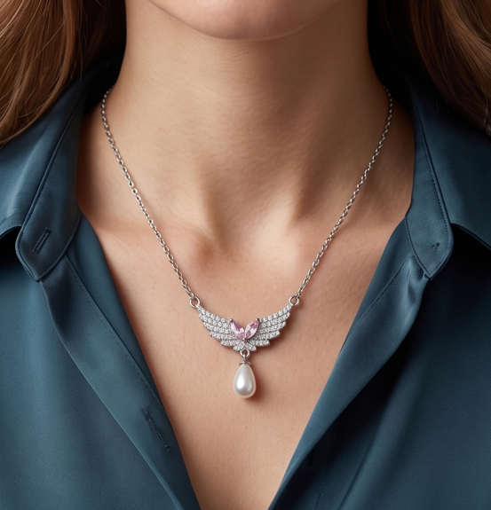 Silver Swan Necklace
