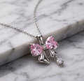 Bow Pink Necklace