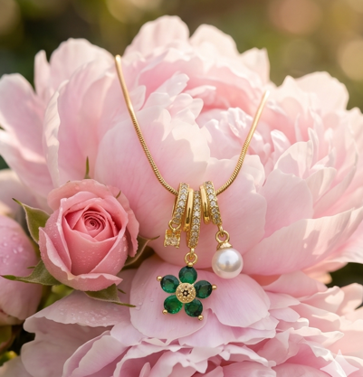 Emerald Charm Necklace