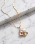 Pink Flower Shine Necklace