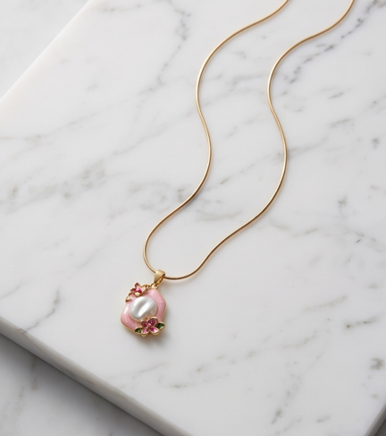 Pink Flower Necklace