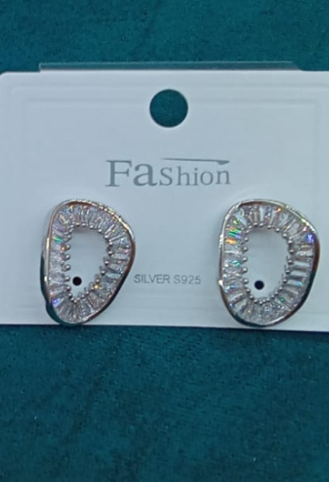 Oval Silver Earrings
