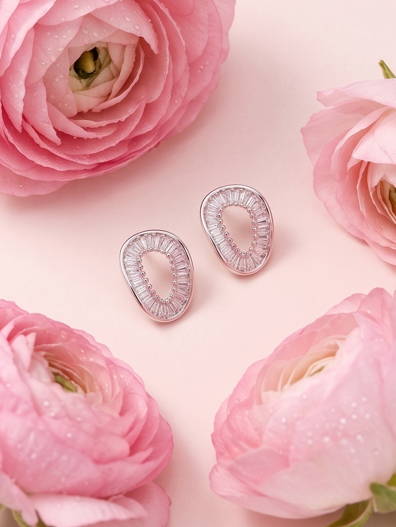 Oval Silver Earrings
