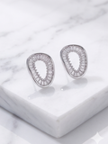 Oval Silver Earrings