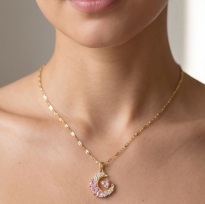 Love Moon Necklace