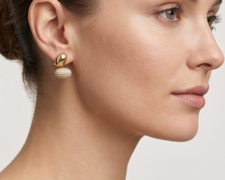 Dual Gold Earrings