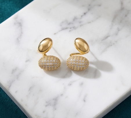 Dual Gold Earrings