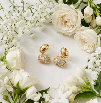 Dual Gold Earrings