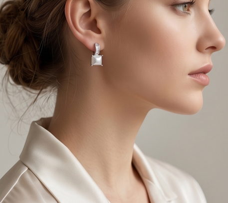 Silver Love Earrings