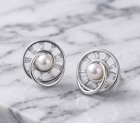 Silver Tangle Earrings
