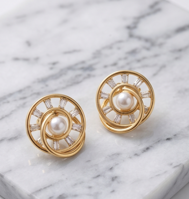 Golden Tangle Earrings