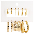 Golden Ring Set Of Combo Earrings