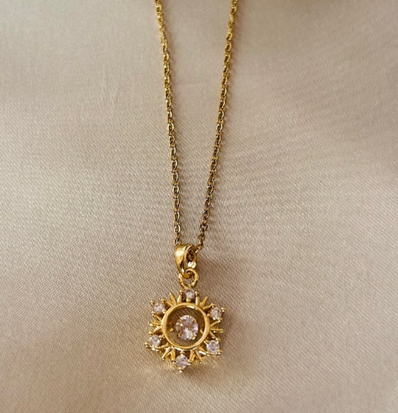 Golden Flake Diamond Necklace