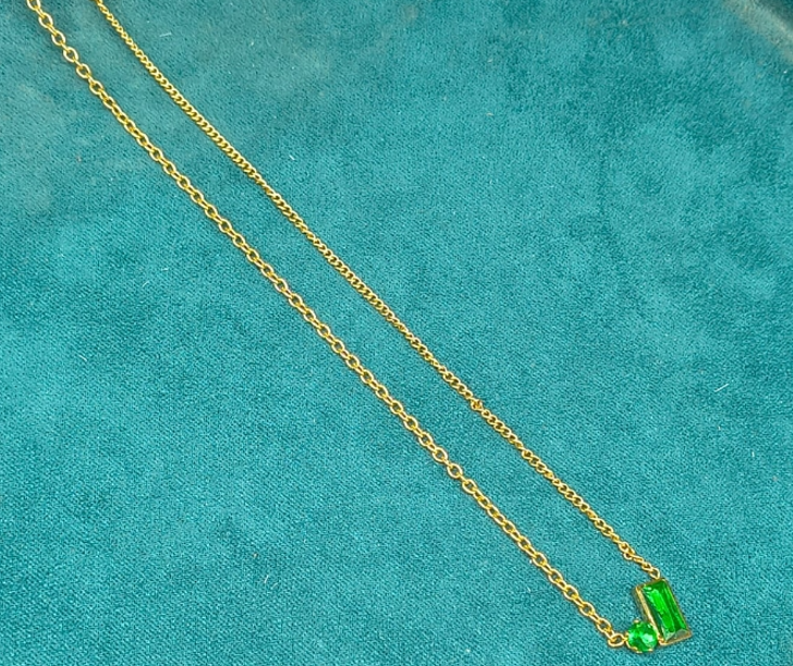 Emerald Charm Necklace