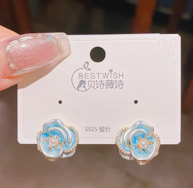 Blue Pearl Earrings
