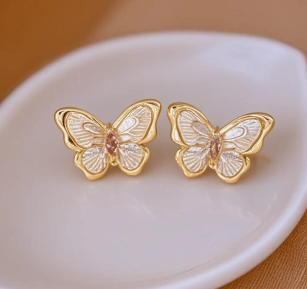 Golden Butterfly Earrings