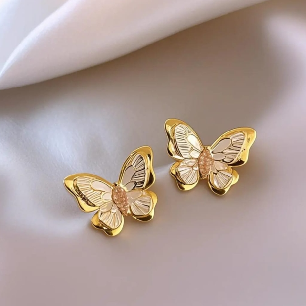 Golden Butterfly Earrings