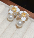 Flower Pearl Earrings