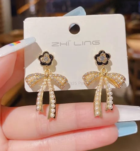 Bow Drop Earrings