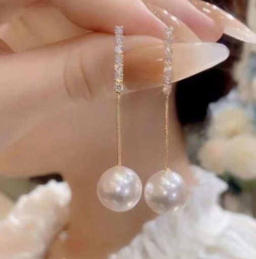 Delicate Pearl Drop Earrings