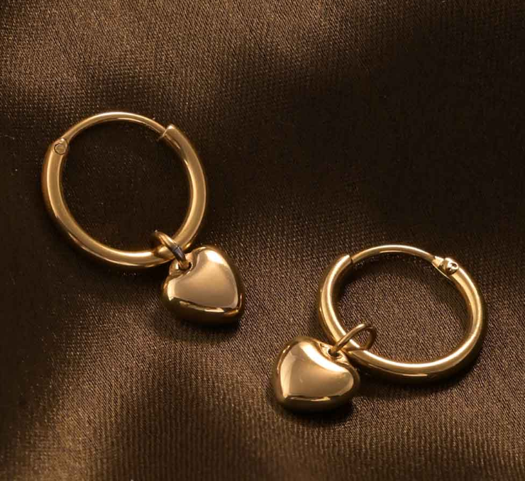 Heart Gold Earrings