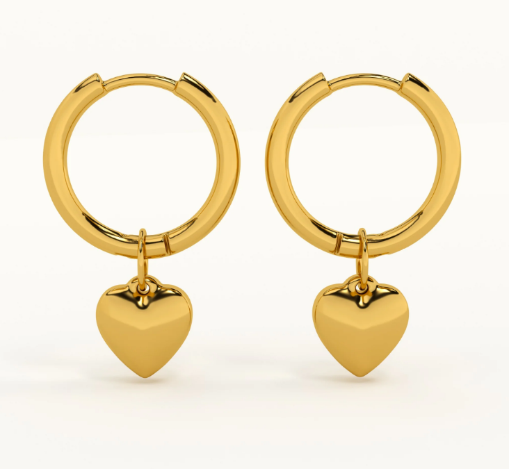 Heart Gold Earrings