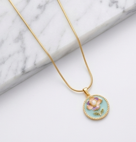 Blue Flower Necklace