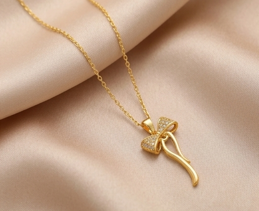 Dangling Bow Necklace