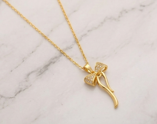 Dangling Bow Necklace