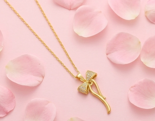 Dangling Bow Necklace