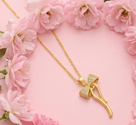 Dangling Bow Necklace