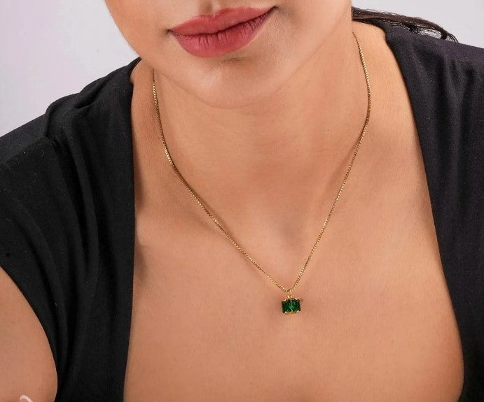 Emerald Ice Pendant Necklace